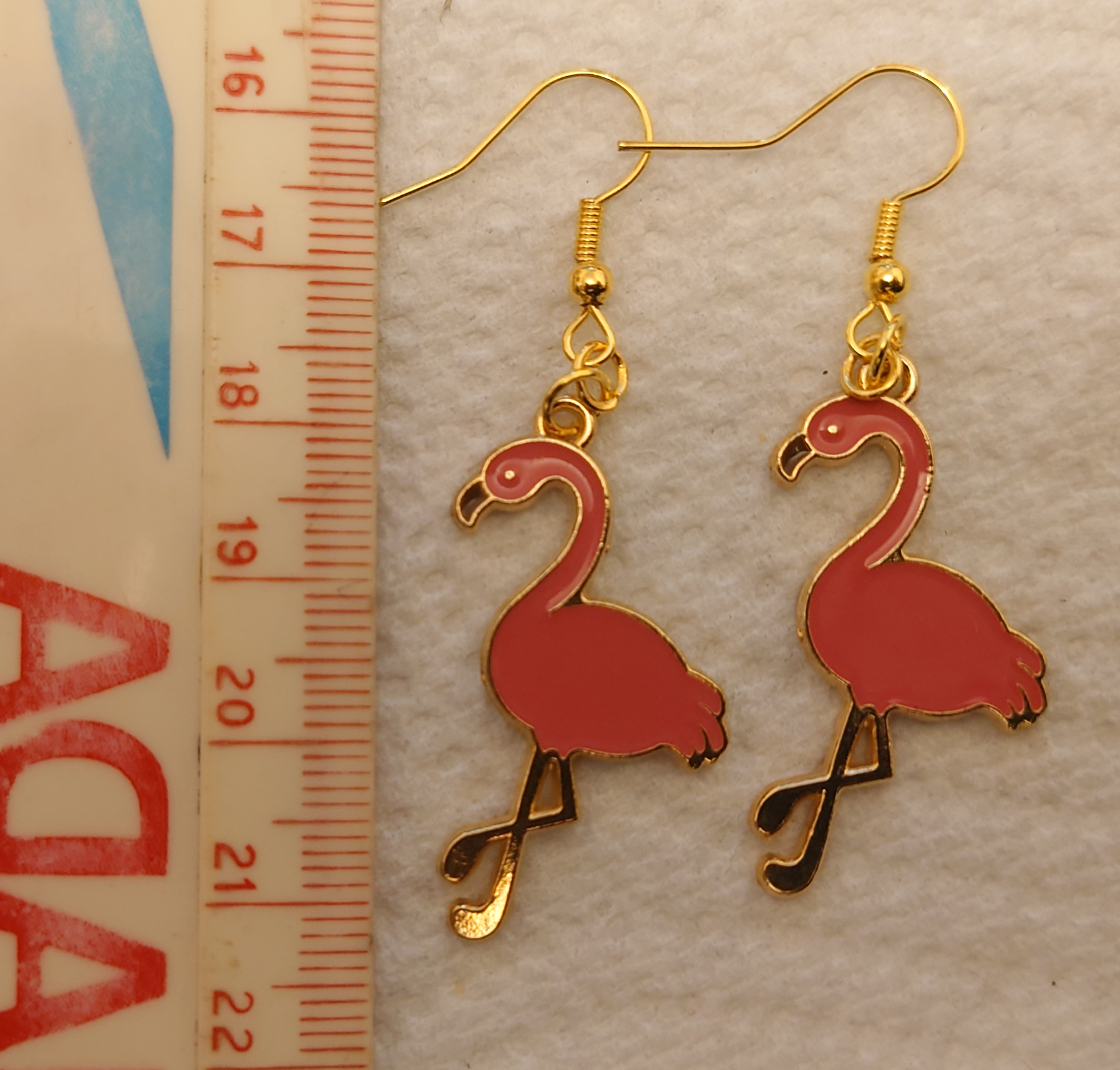 Earrrings - pink flamingo photo