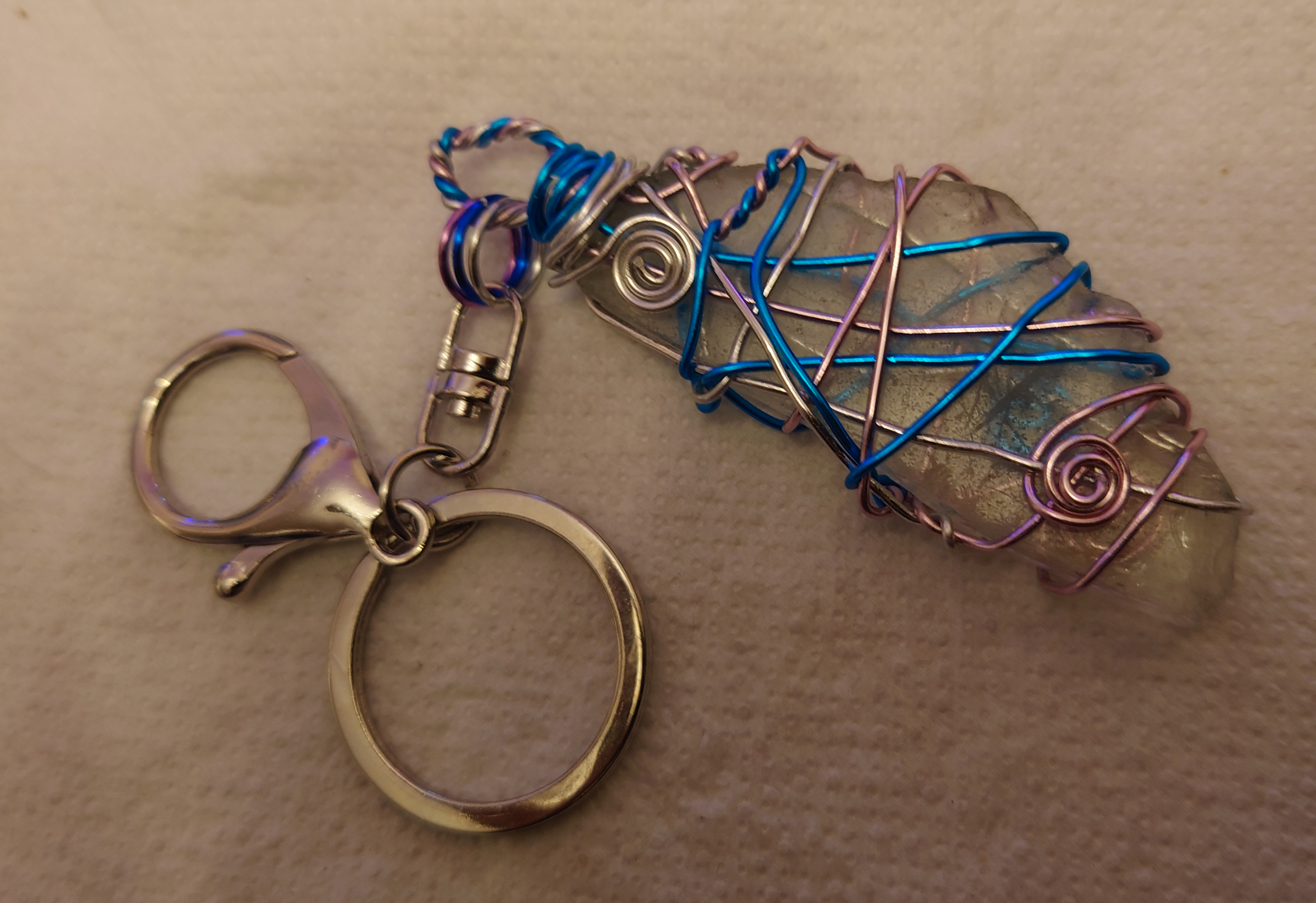 River glass keyring photo