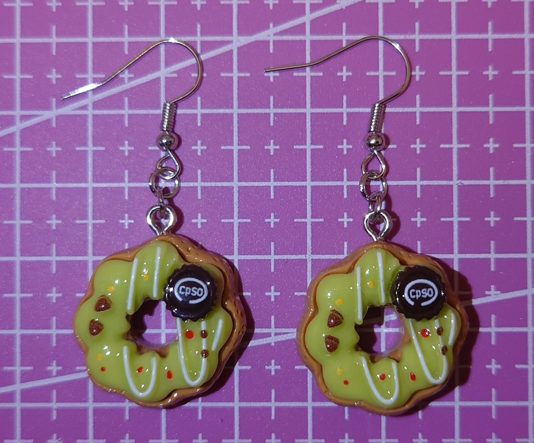 Doughnut earrings - cookie photo