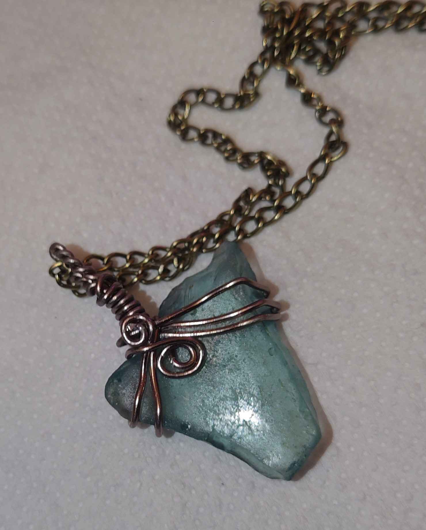 River glass necklace photo