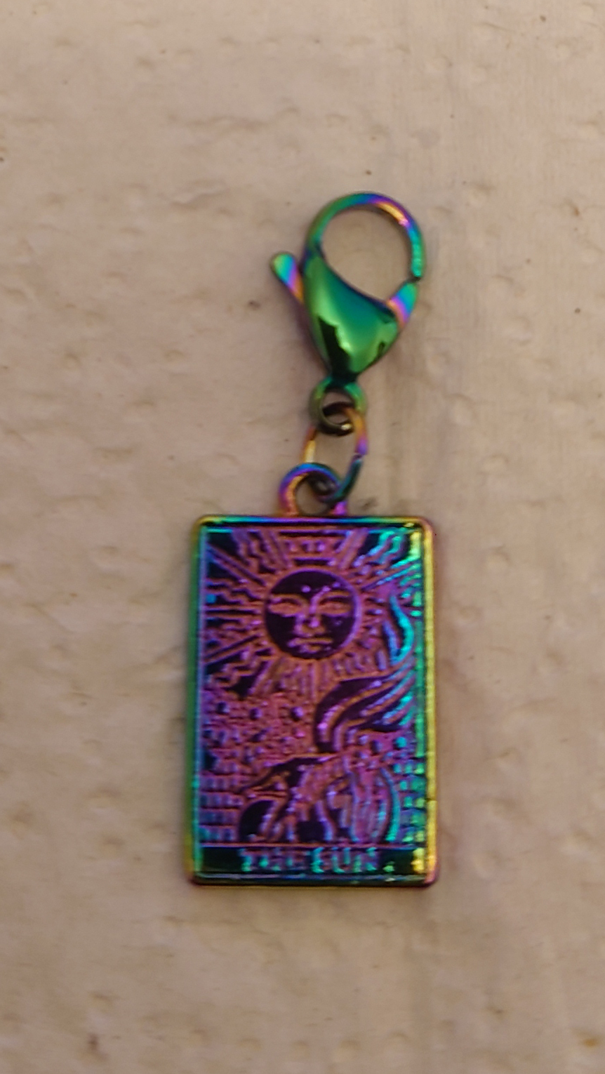 Tarot charm - The Star - gold metal · Tarot charm - The Sun - rainbow metal