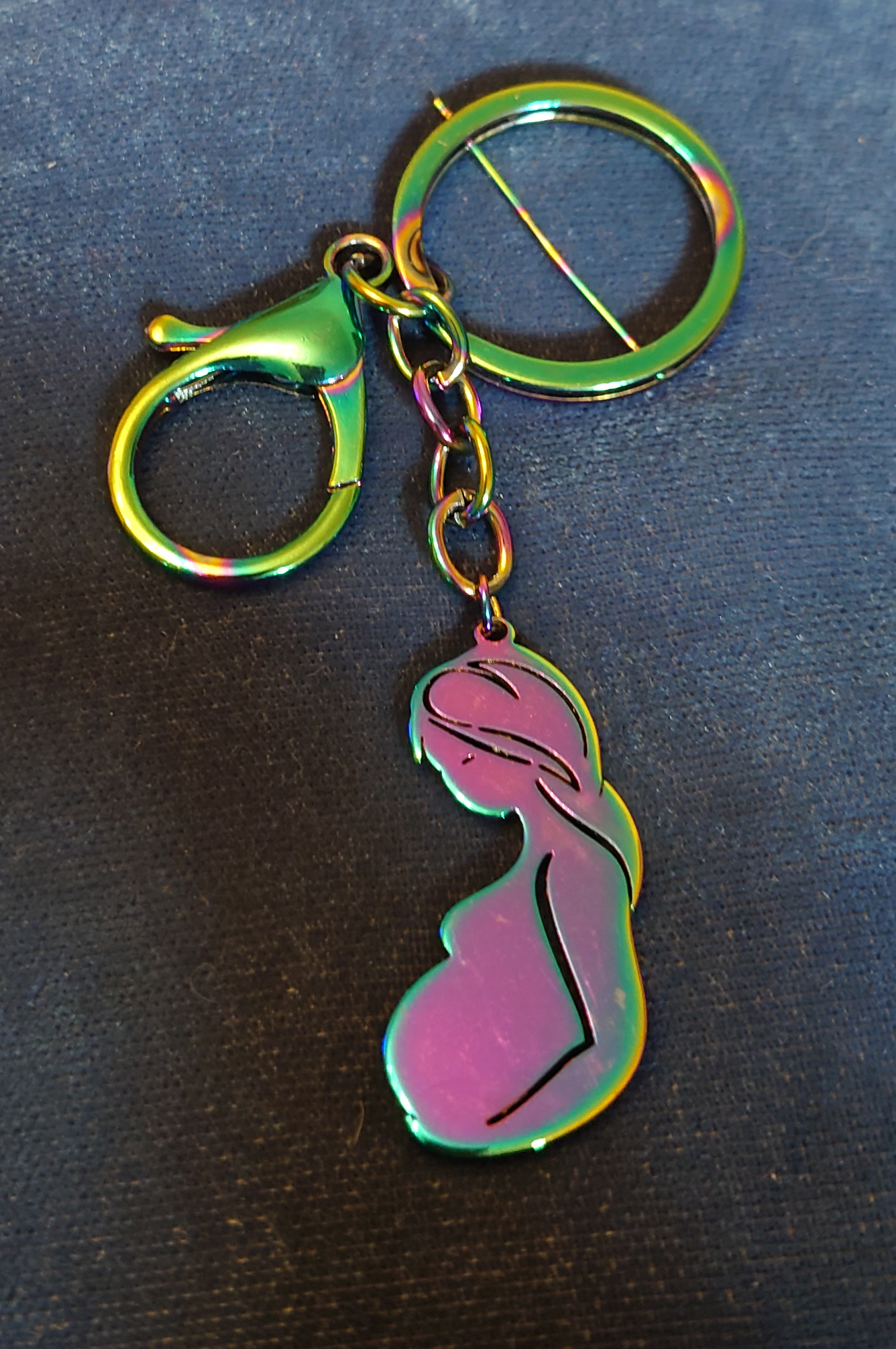 Rainbow keyring - angel · Rainbow keyring - baby bump