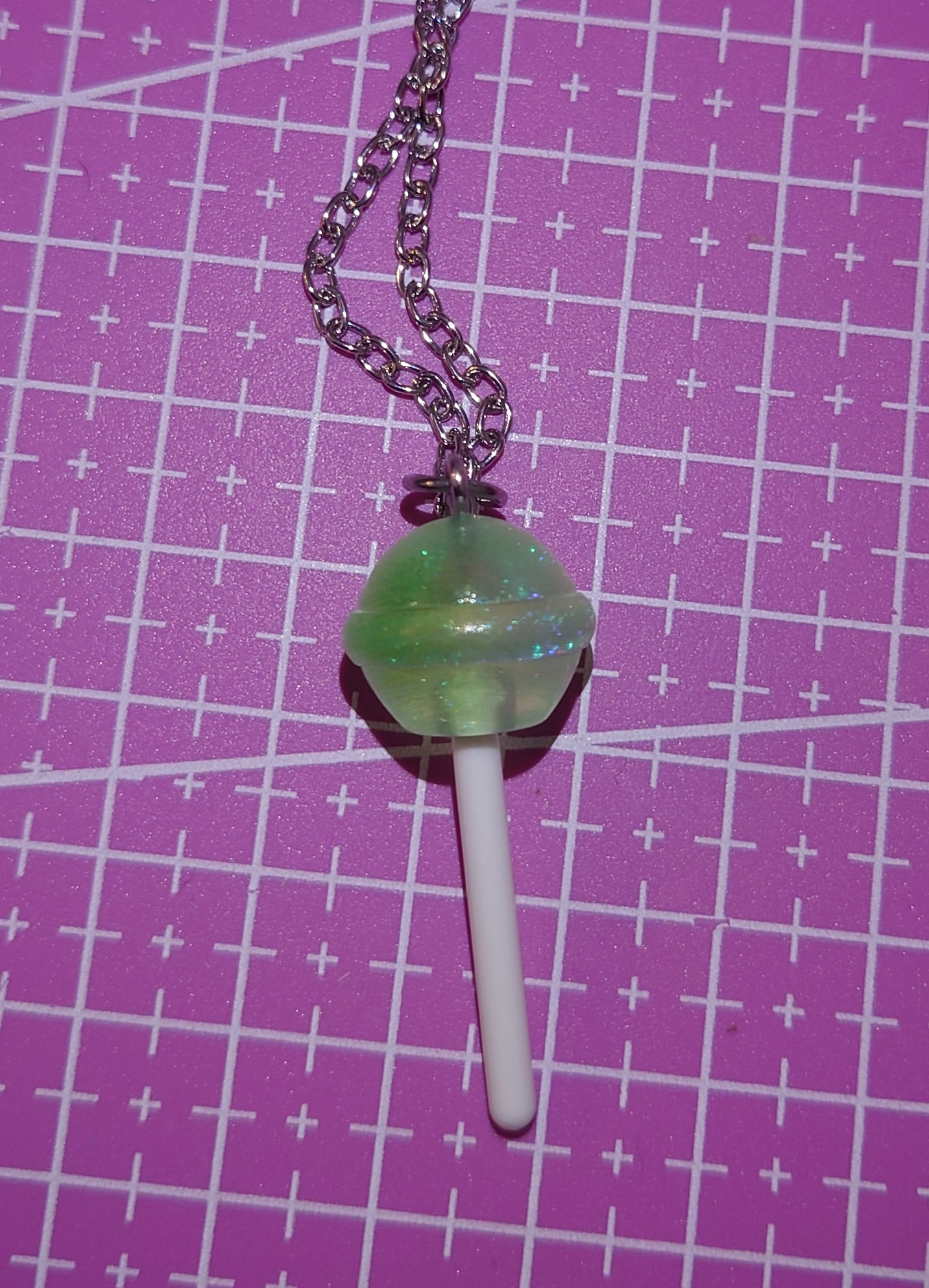 Lolly necklace - green photo