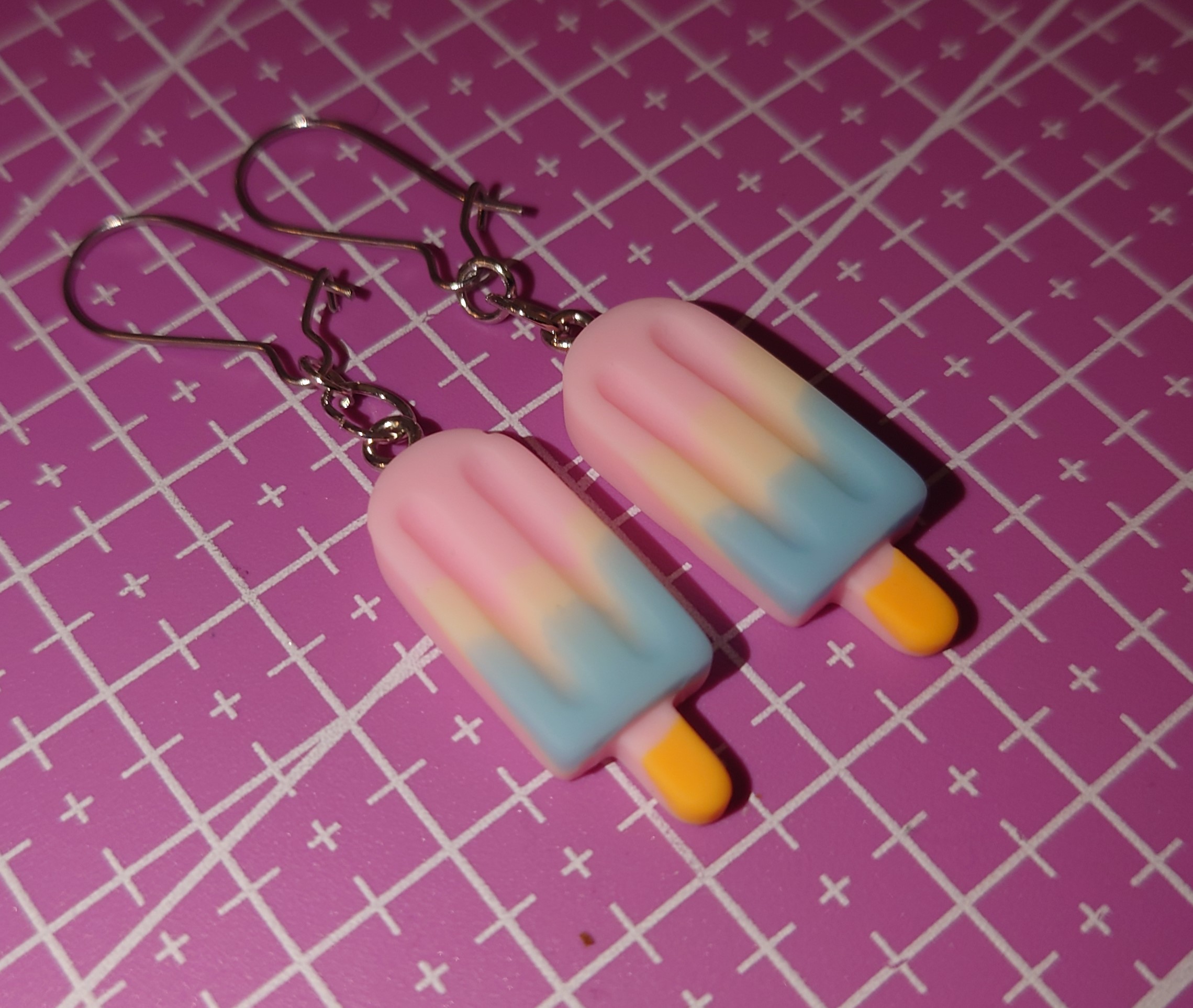 Ice lolly earrings - blue – Ice lolly earrings - pink