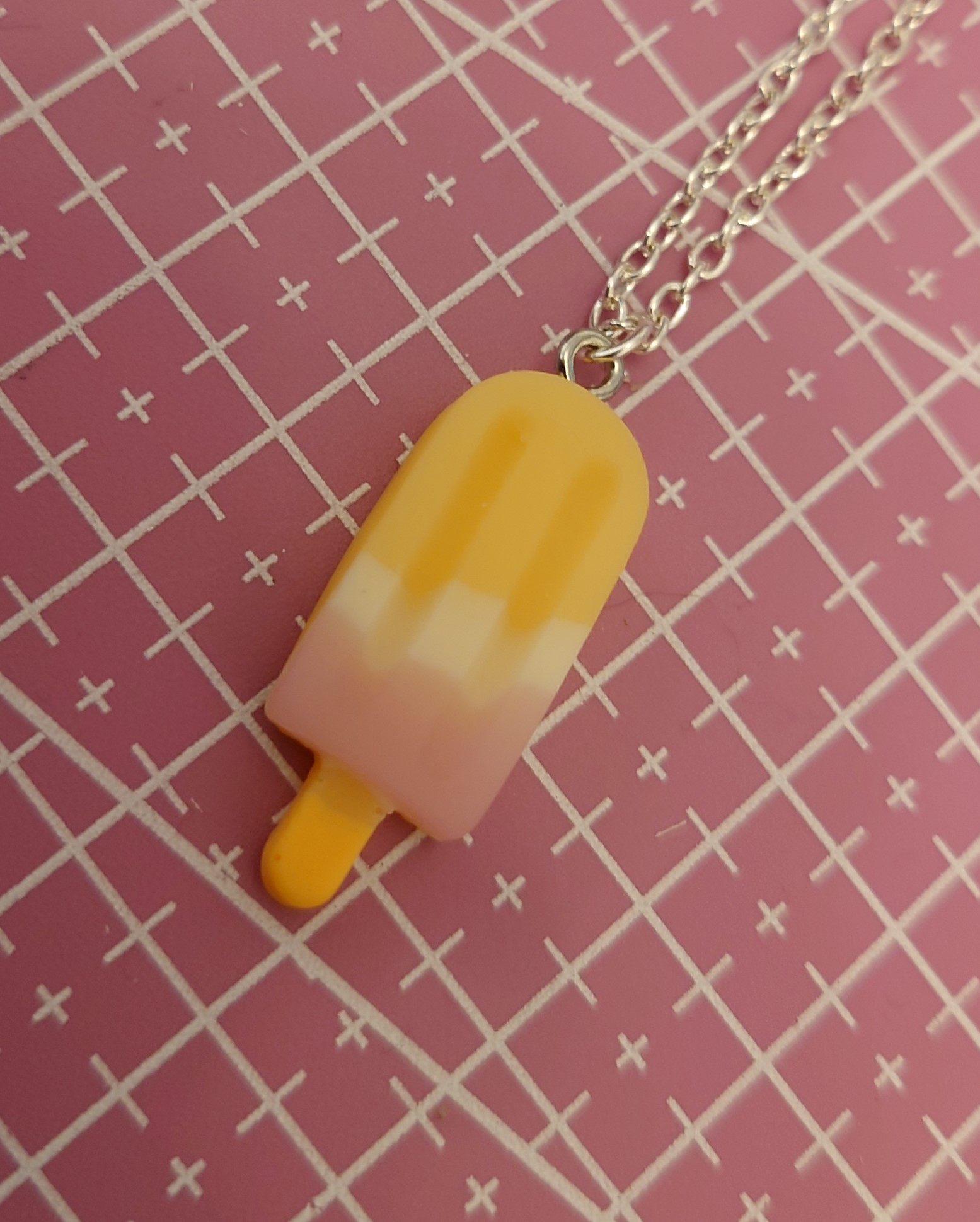 Ice lolly necklace – Yellow / pink