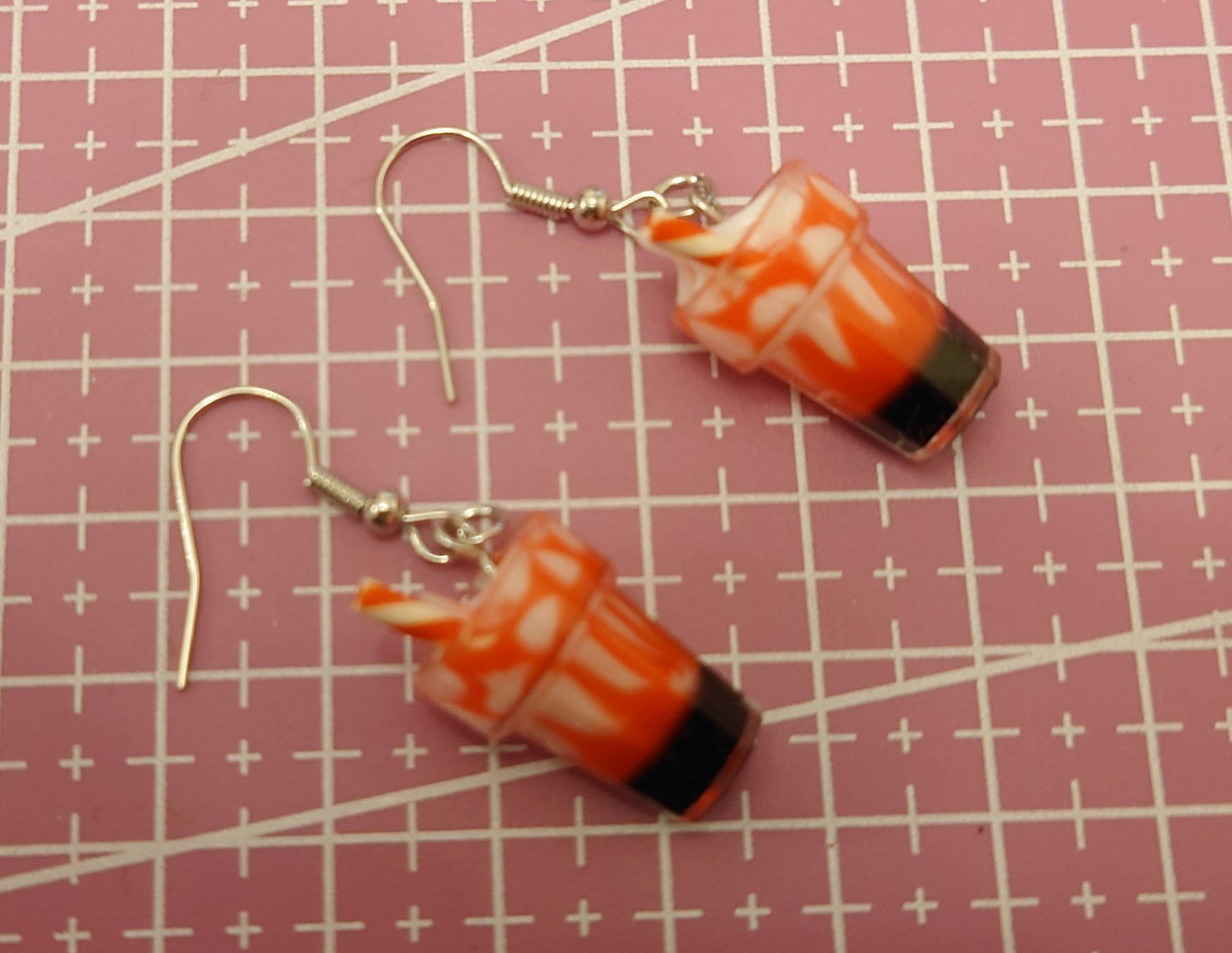 Milkshake earrings – Orange